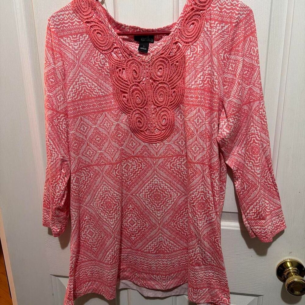 Erika Women's Pink and Orange Blouse